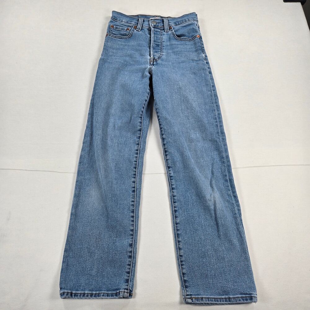 Levi's High Rise Button Fly Ribcage Straight Ankle Jeans Women's Size 24
